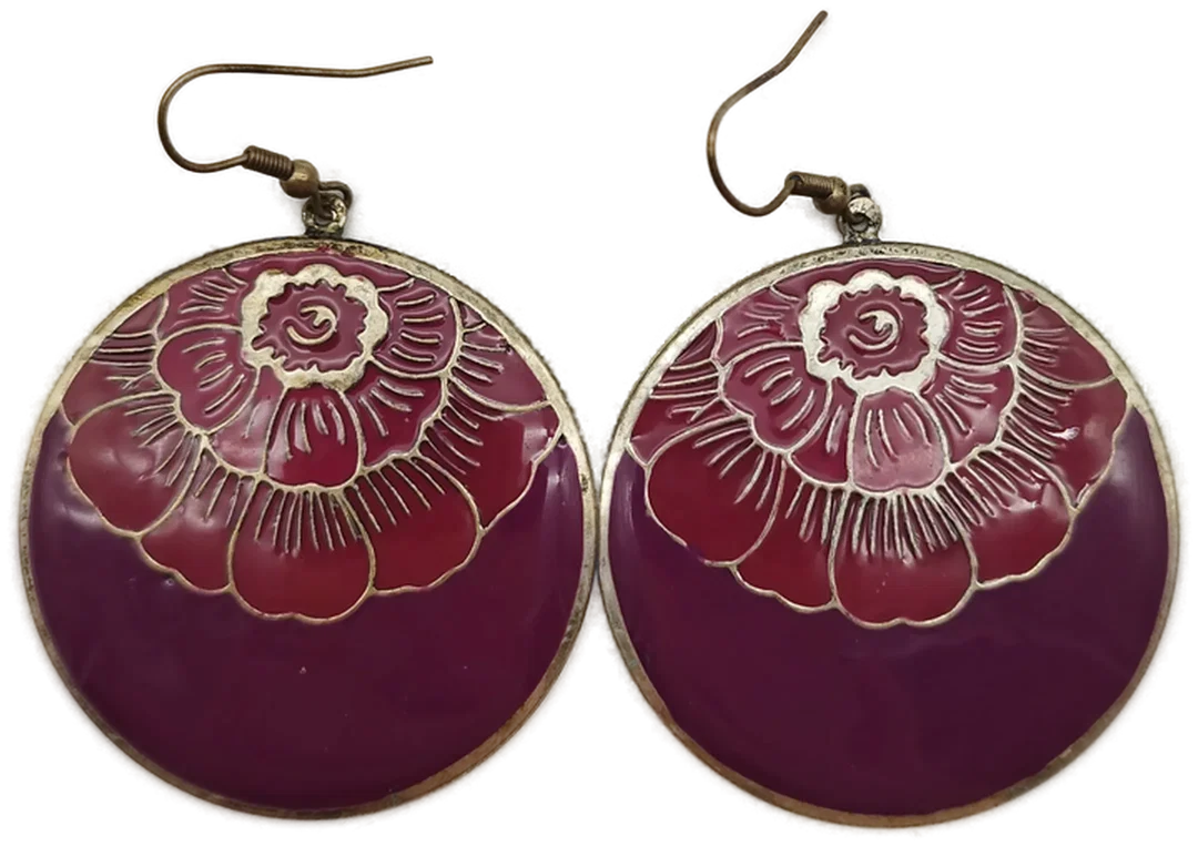 Modeschmuck Ohrringe mit Blumen-Motiv - Bild 1