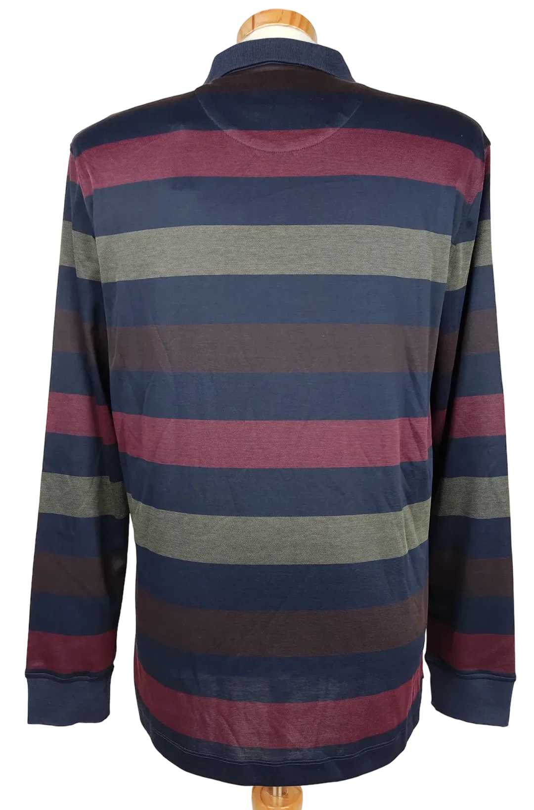 Authentic Style Herren Langarm Polo-Shirt, mehrfarbig - Gr. L  – Bild 2