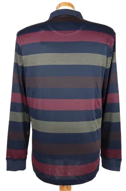 Authentic Style Herren Langarm Polo-Shirt, mehrfarbig - Gr. L  - Bild 2