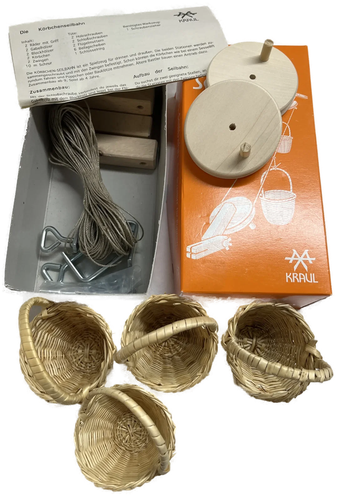 KRAUL Körbchenseilbahn Set inkl. 2 Extra Körbchen - NEU - Bild 1