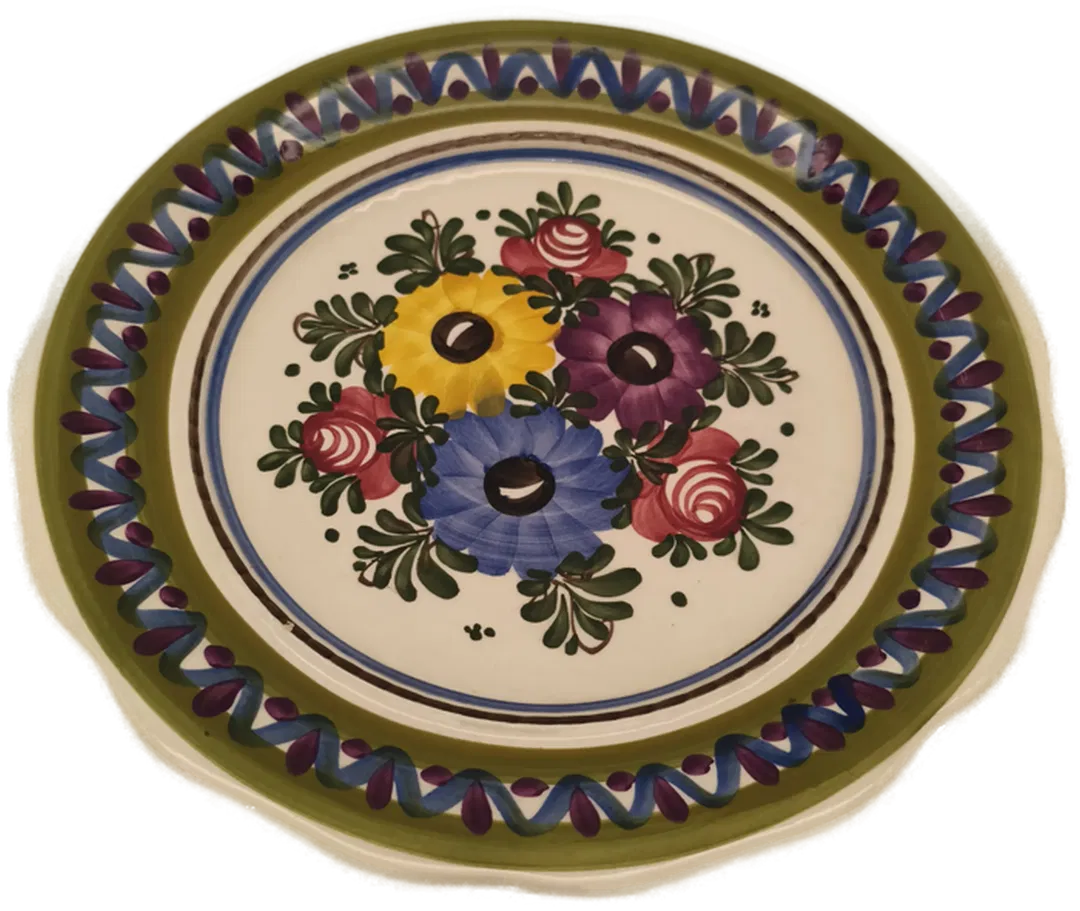 Wandteller Bauernmalerei, Tiroler Keramik, Vintage - Bild 1