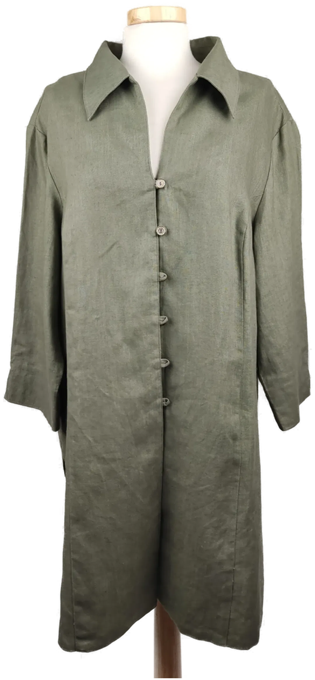 Yoors Damen lang Bluse mit Kragen grün - XXL/44 - Bild 4