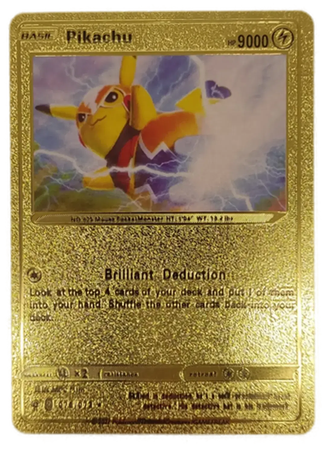  Pokémon Sammelkarte Goldfolie Pikachu BASIC - Bild 1