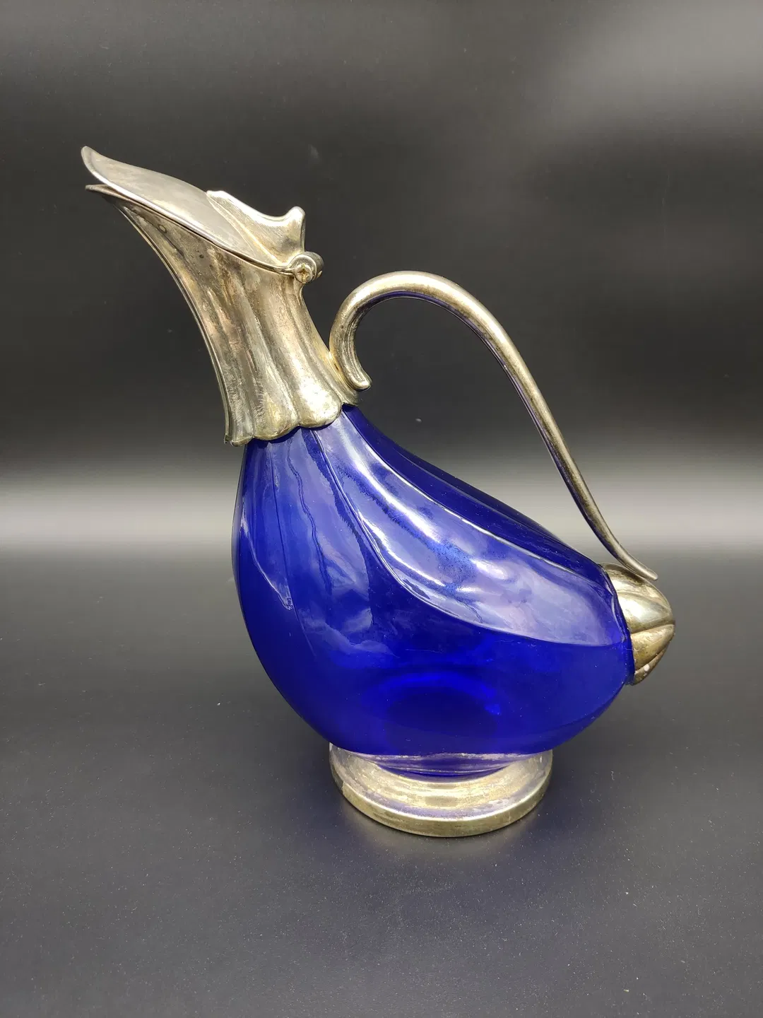 Antike Blaue Glaskaraffe - Bild 4