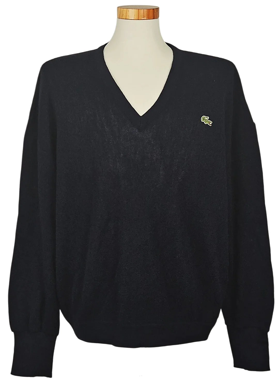 Lacoste Vintage Herren Wollpullover, dunkelblau - Gr. 7 (XXL)  - Made in France - Bild 1