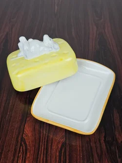 Keramik-Butterdose mit Maus auf Käse – Vorschau 3