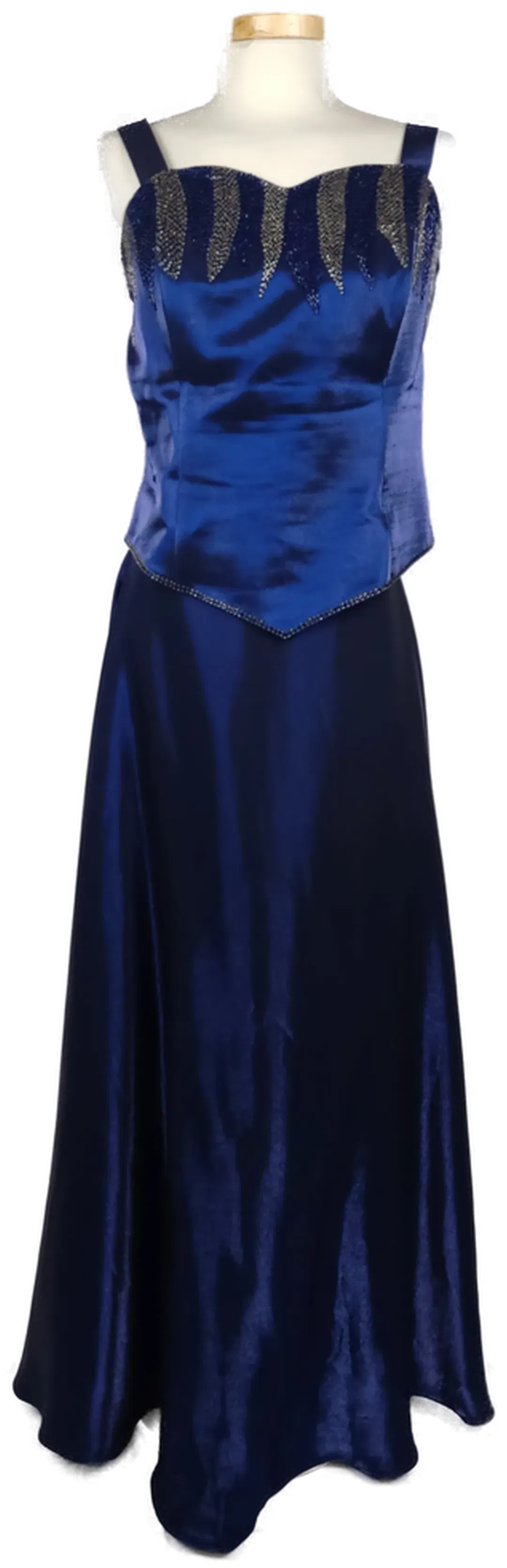 AG Gylem Abendkleid blau  zweiteilig mit Perlenstickerei- XXL/ 44 - Bild 4
