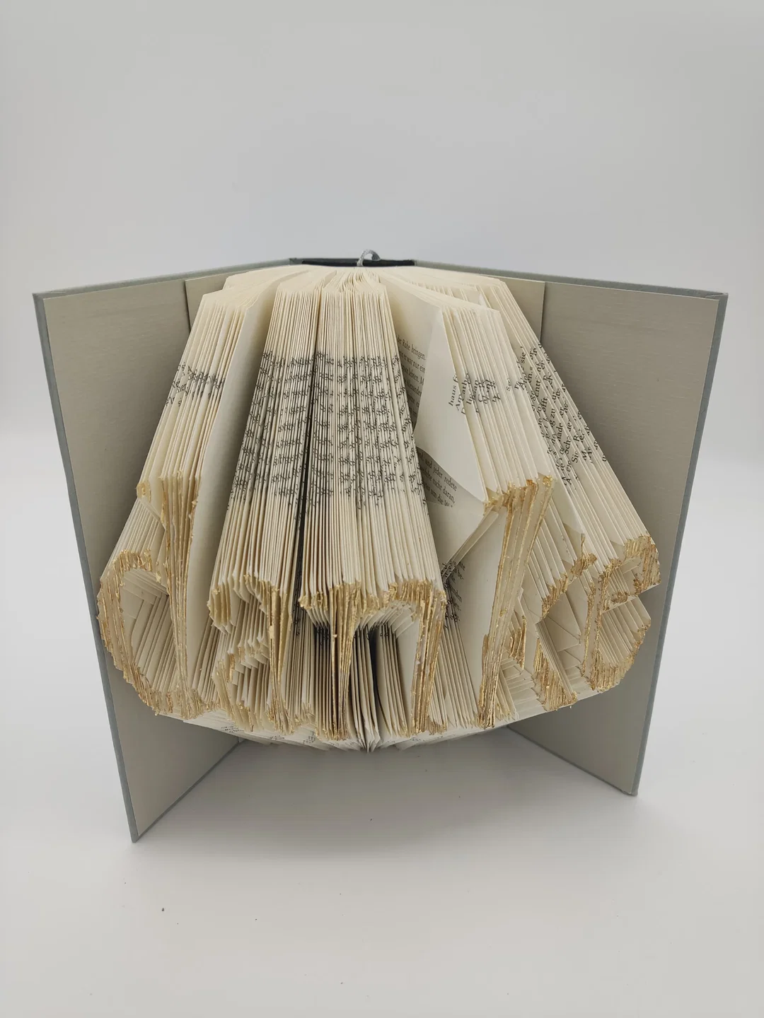 Faltkunst Buch Danke gold - Bild 3