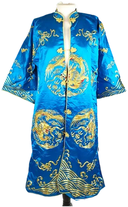 Robe, bestickt, chinesischer Drache, Gr. L  – Vorschau 1