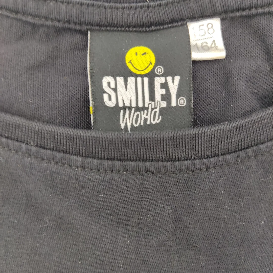H&M Kinderlangarmshirt schwarz mit Smiley Aufdruck - Gr.158/164 – Bild 5
