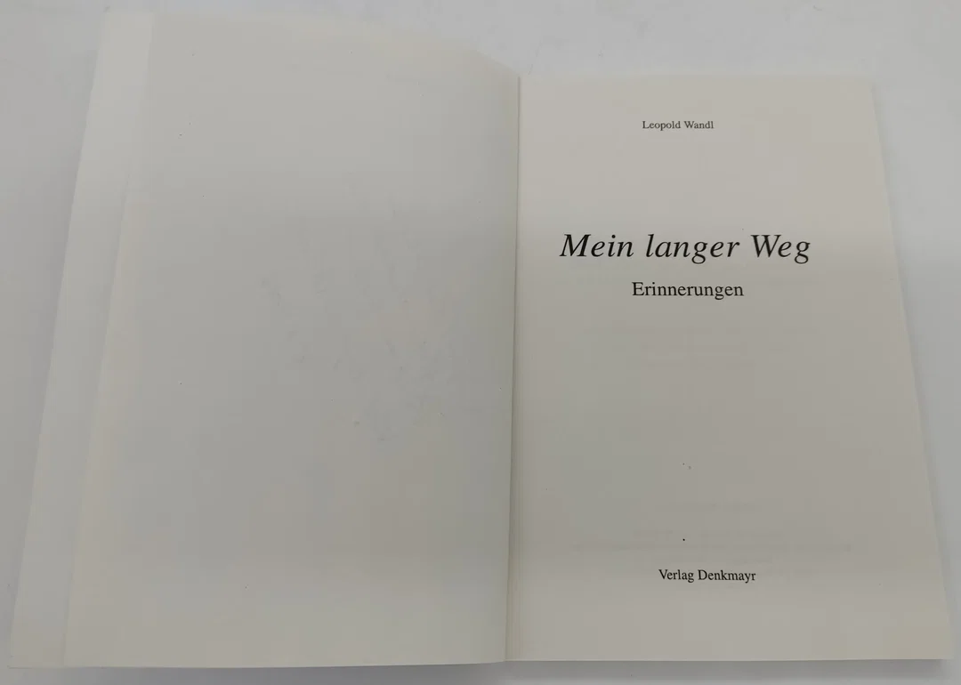 "Mein langer Weg" Erinnerungen von Leopold Wandl mit persönlicher Widmung des Künstlers  – Bild 5