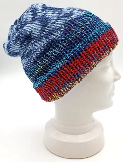 Handgestrickte Wendemütze