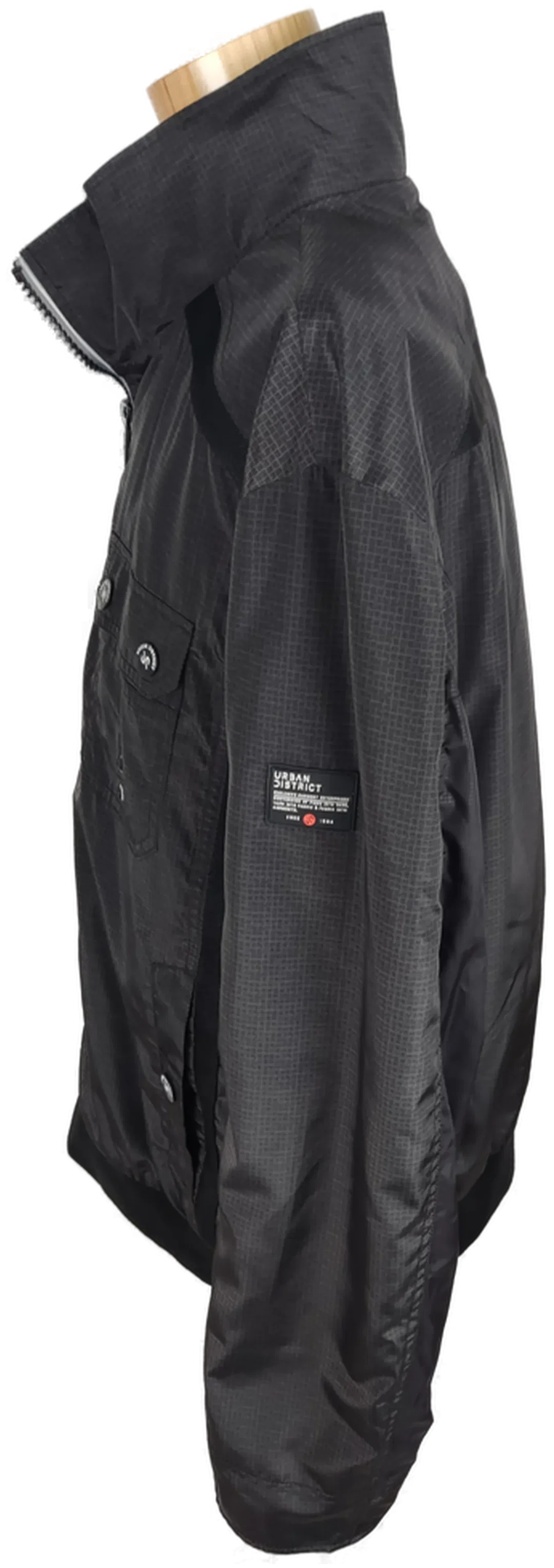 Jacke "Urbndist-Angelo Litrico", langarm mit Stehrkagen, schwarz mit Taschen, Größe XXL (geschätzt) – Bild 4