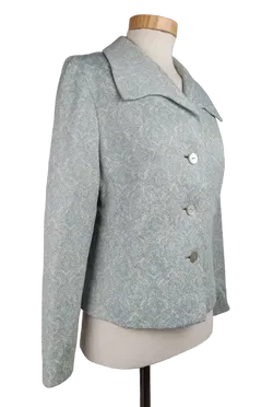 Vintage Damen Blazer, hellblau/beige - Gr. S - Bild 2