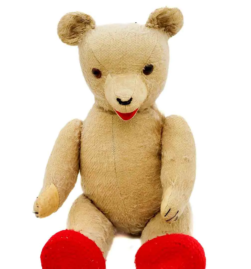 Teddybär Stofftier in braun-rot, Höhe 48cm - Bild 4
