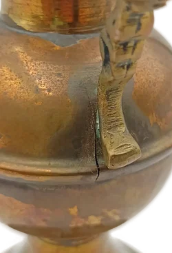 Orientalische Deko-Kanne – Vintage Kupferkanne mit Henkel und Deckel – Vorschau 7