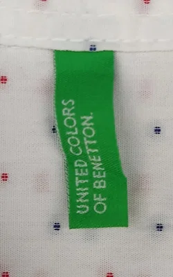 United Colors of Benetton Kinderhemd weiß gemustert Gr. 2XL – Vorschau 3