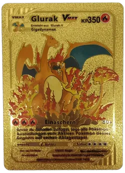 Pokémon Sammelkarte Goldfolie Vmax Glurak Vmax - Bild 1