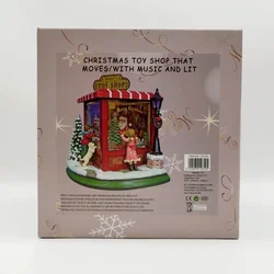 Santa`s Toy Shop, nostalgische Weihnachtsspieluhr mit Licht und Bewegung  – Vorschau 5