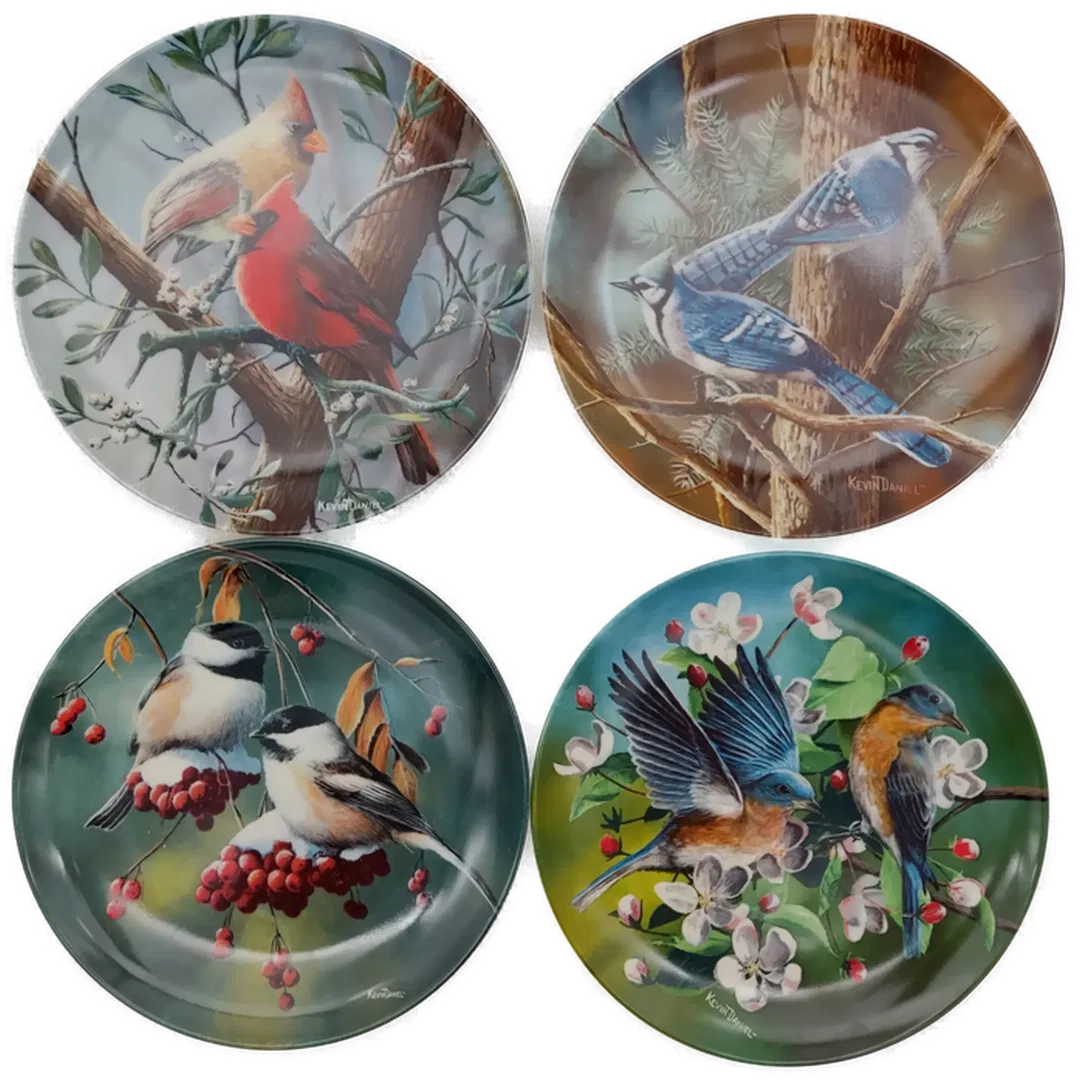 4er Sammelteller Set mit Vogelmotiven - Bild 4