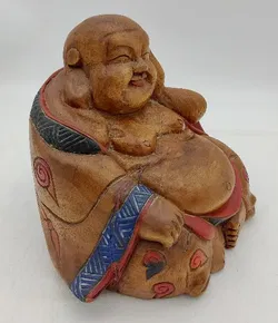 Buddah Figur aus Holz - Bild 2