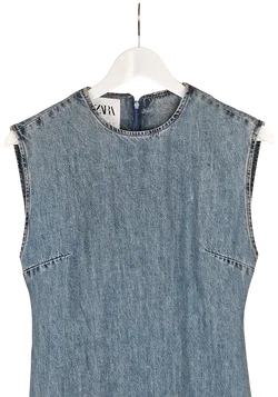ZARA Damen Jeanskleid, blau - Gr. S - Bild 3