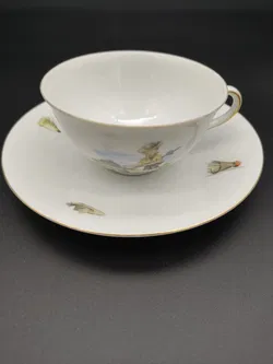 Vintage Winterling: Moccatasse & 4 Dessert-Teller - Bild 4