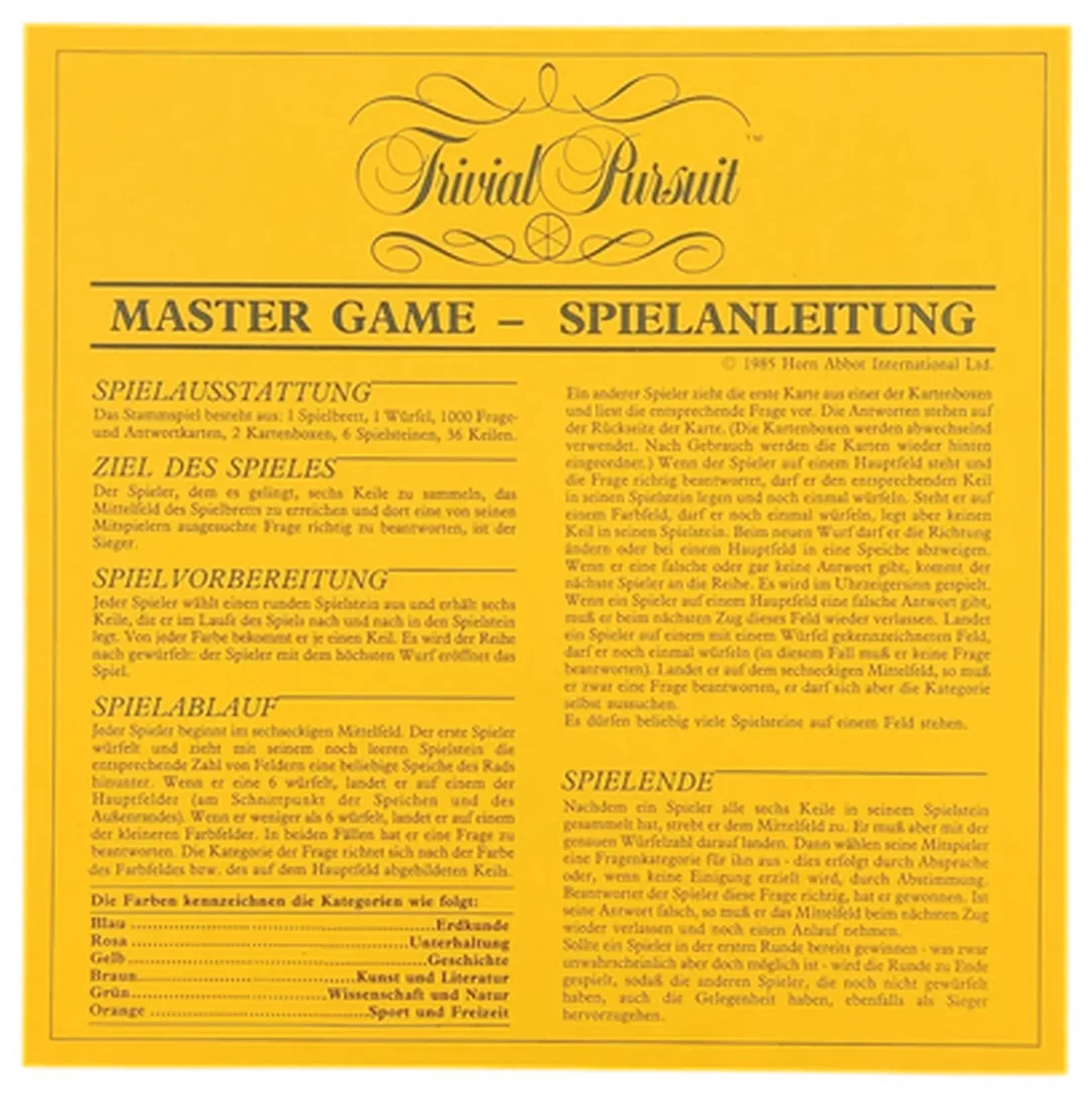Brettspiel Trivial Pursuit Mastergame Genus Ausgabe – Bild 3