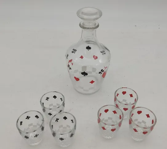 Vintage - Karaffe und Schnapsgläser Set – Bild 2