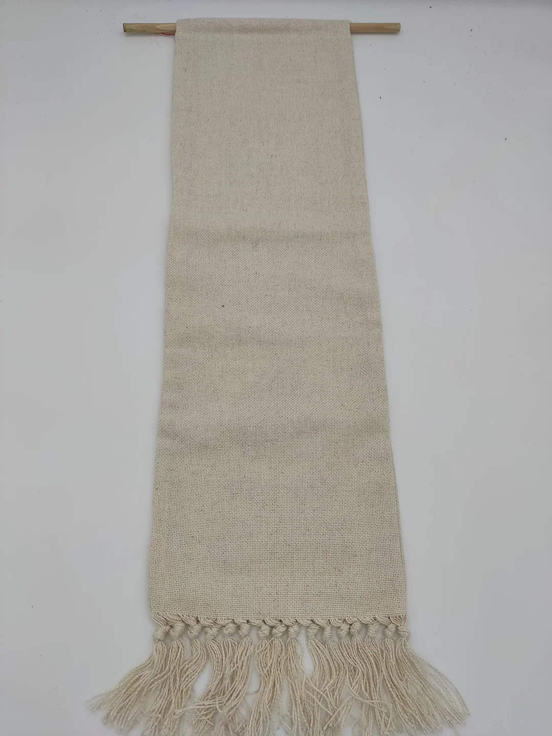Wandbehang "Grüß Gott", rot mit Fransen, Größe ca. 75 x 21 cm – Bild 3