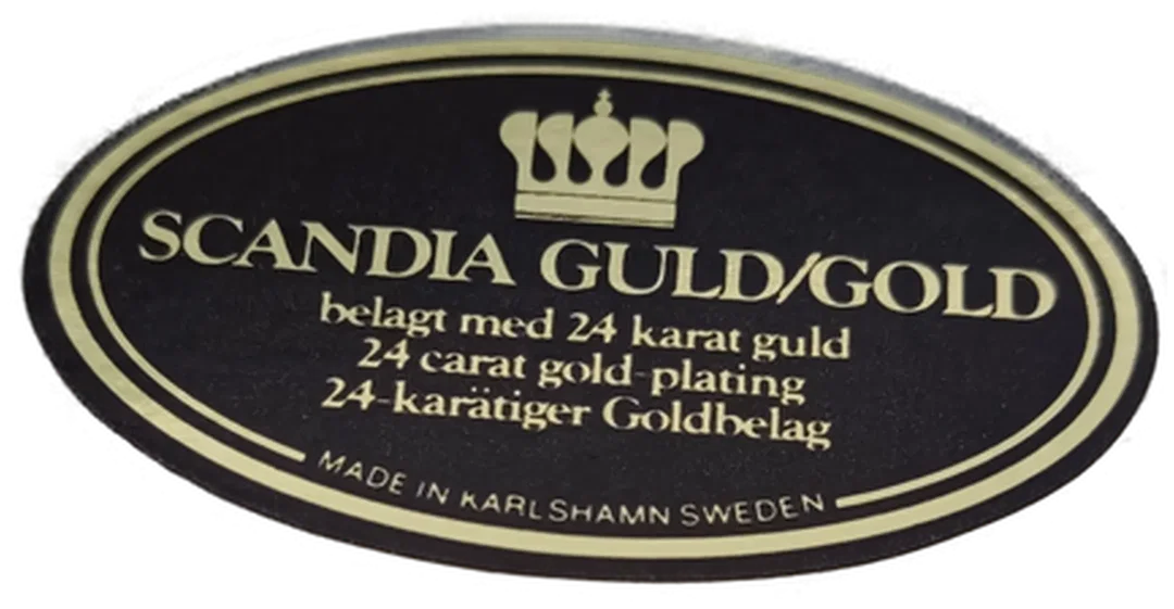 Tablett  Scandia Gold 24K vergoldet | Handgravur – Bild 5