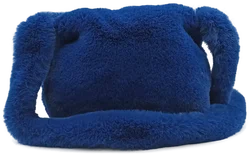 Umhängetasche aus Kunstpelz blau - Bild 3