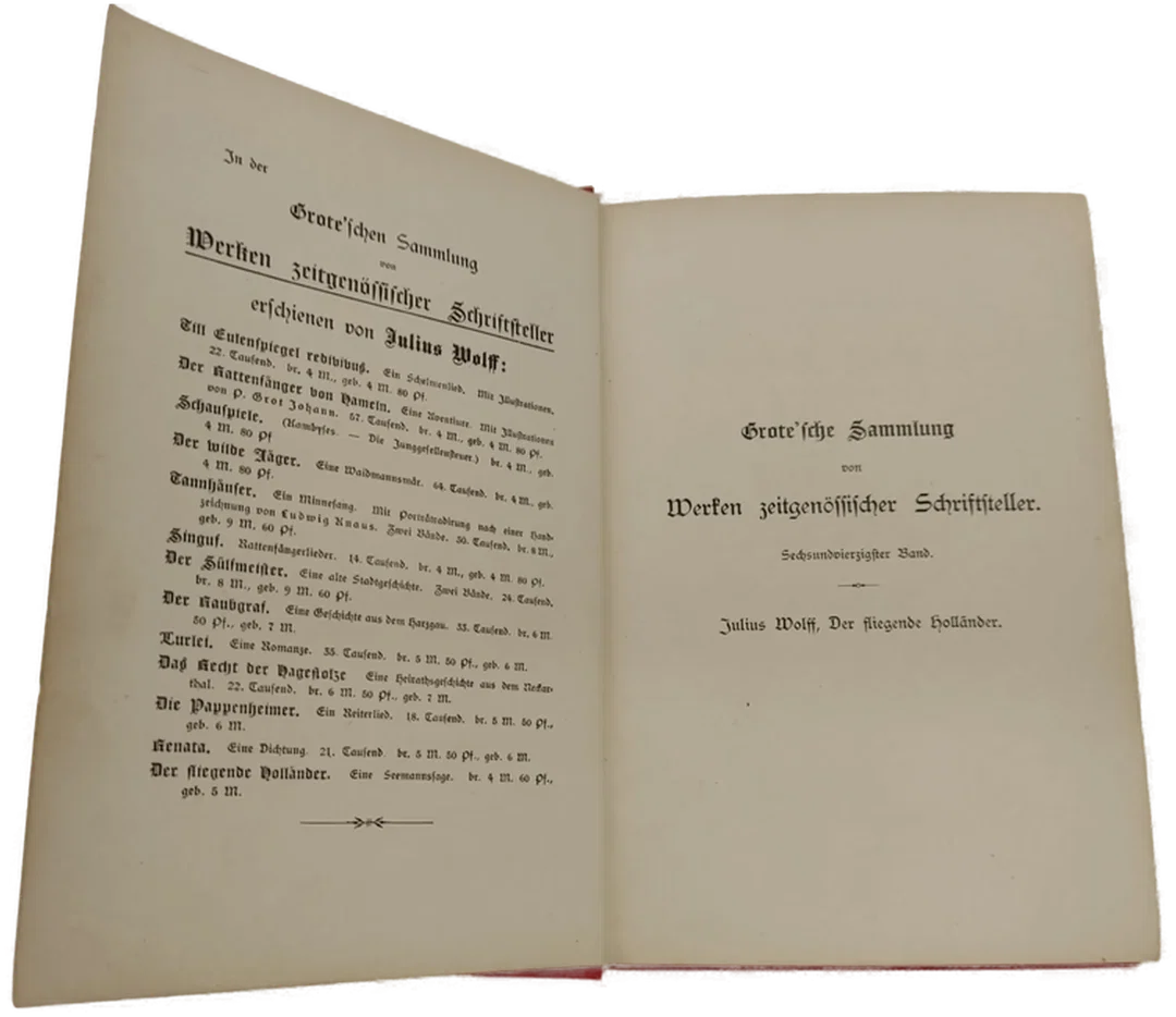 Taschenbuch "Der Fligende Holländer" von Julis Wolff – Bild 5