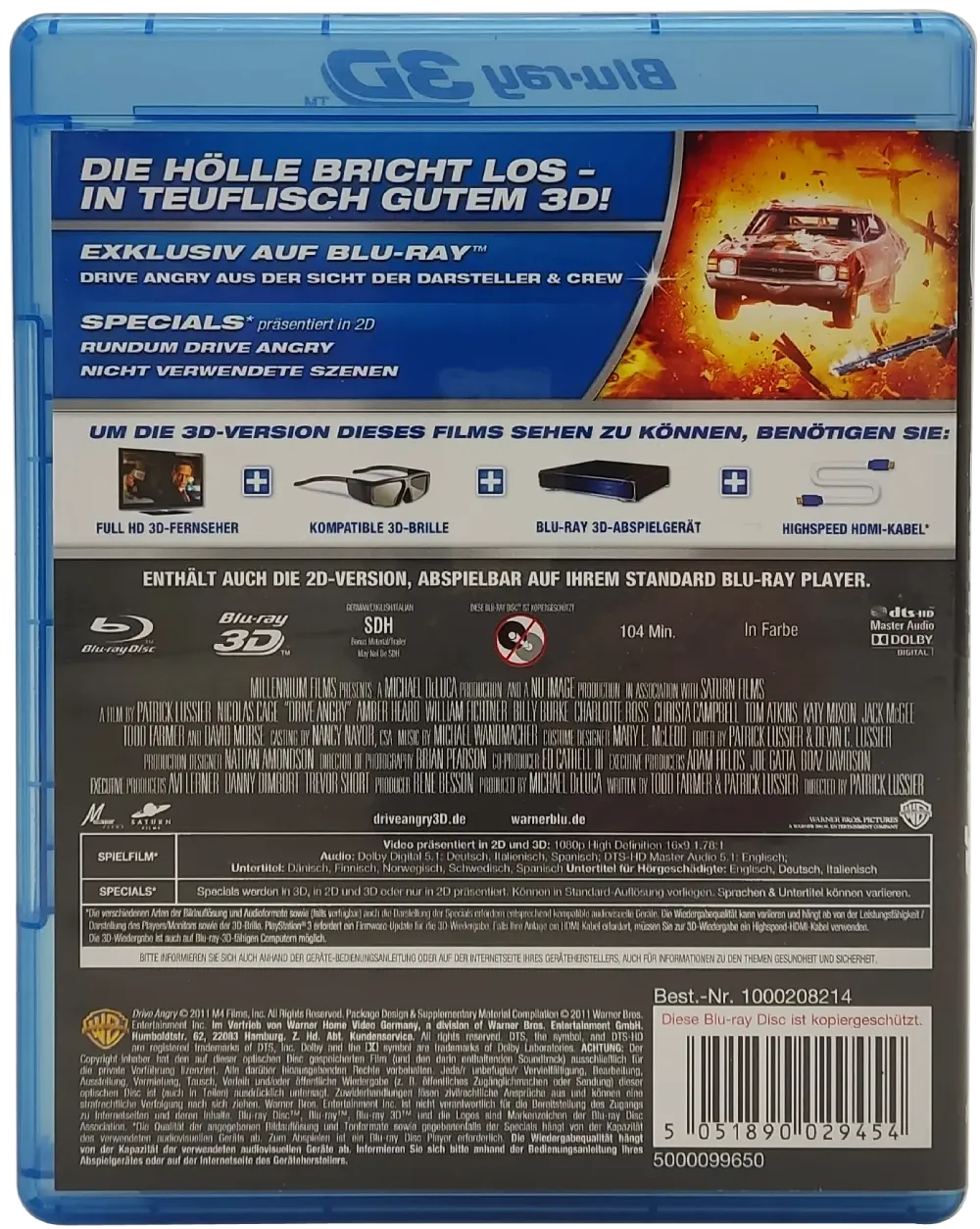 Blu-Ray "Drive Angry 3D" mit Amber Heard und Nicolas Cage – Bild 2