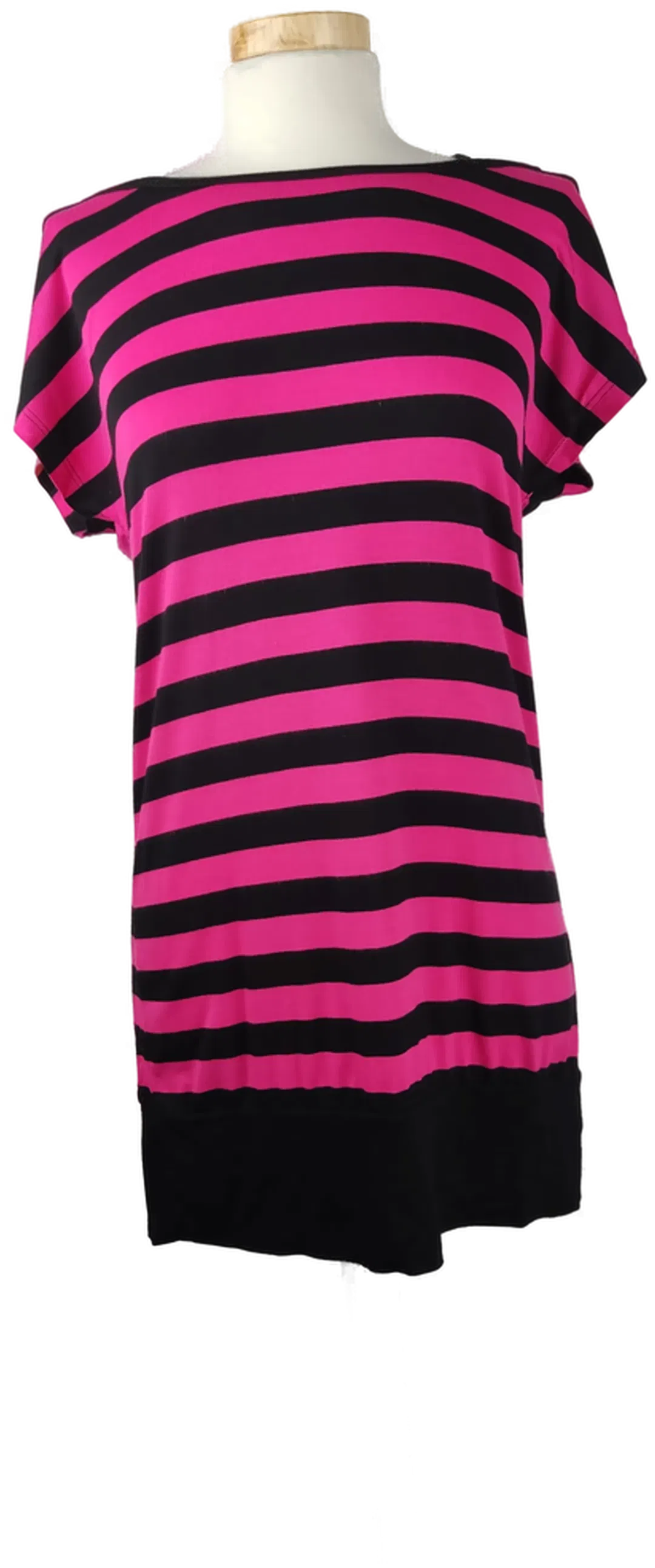 Here+there C&A Kinderkleid pink-schwarz gestreift - Gr. 170/176 - Bild 1