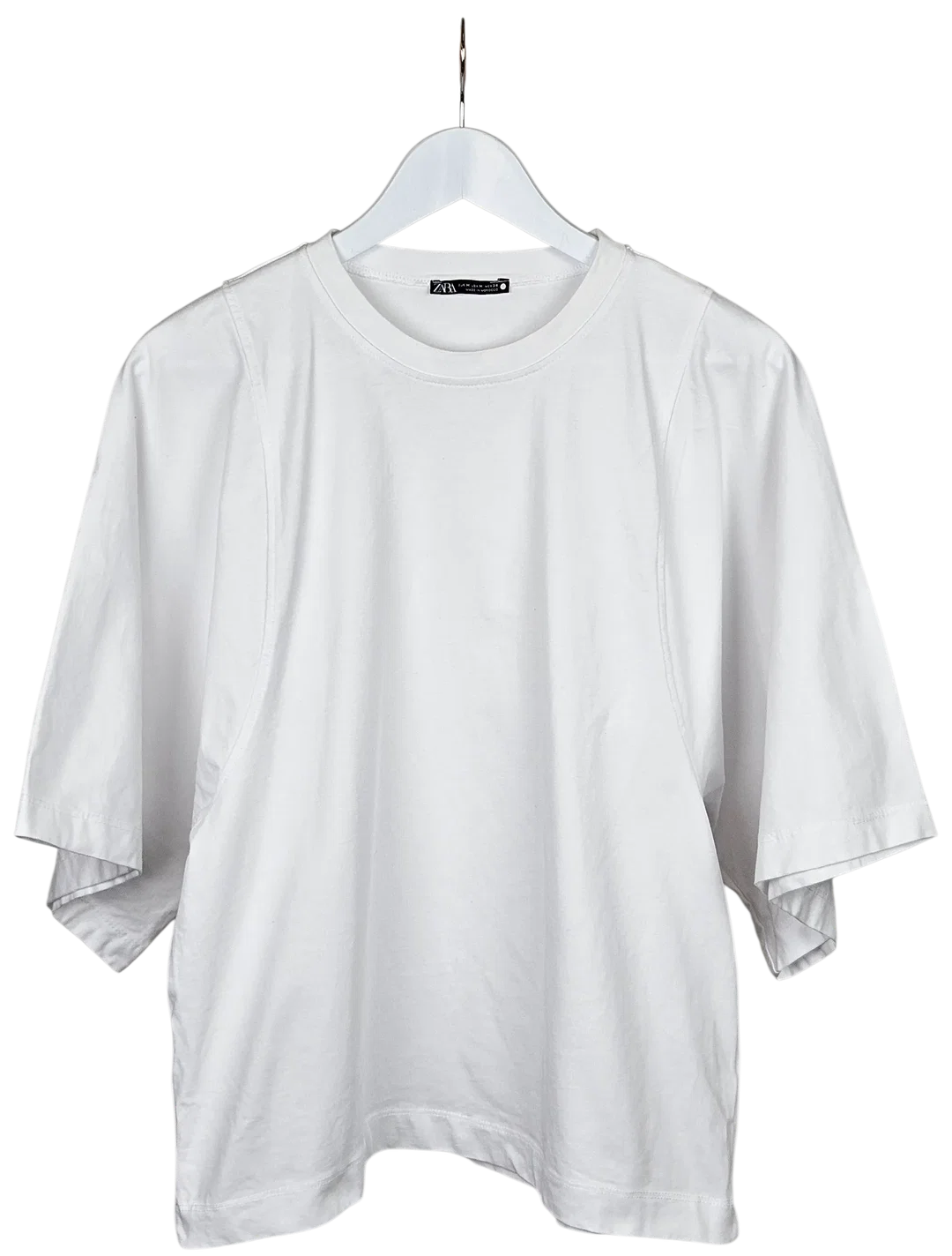 ZARA Damen T-Shirt, weiß - Größe M - Bild 1