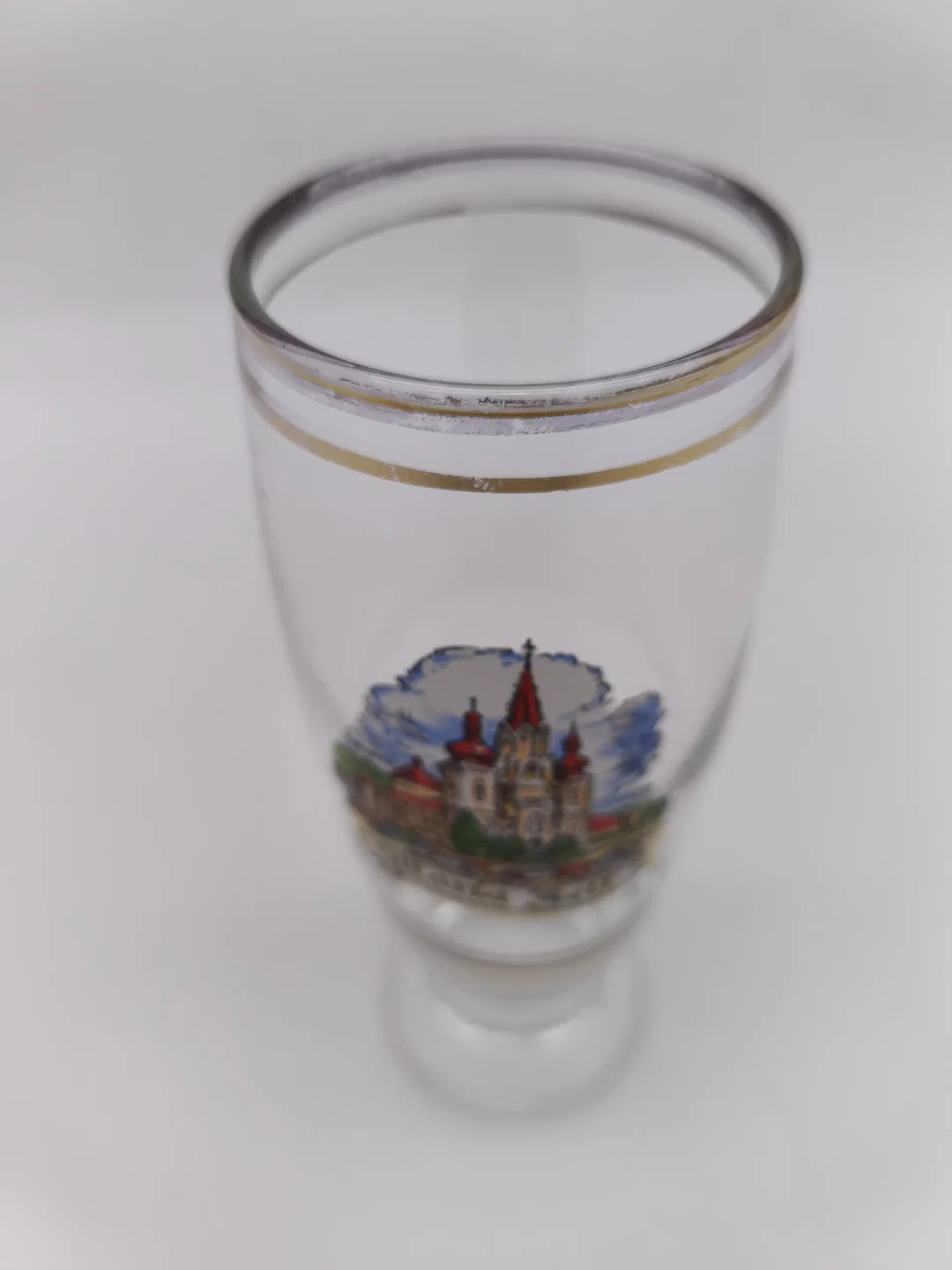 Andenkenglas, Bierglas mit Goldrand, "Maria Zell" – Bild 3