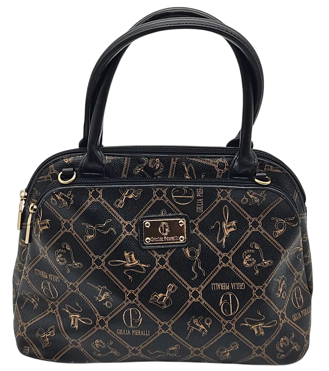 Giulia Pieralli Damen Handtasche, schwarz/gold - Bild 4
