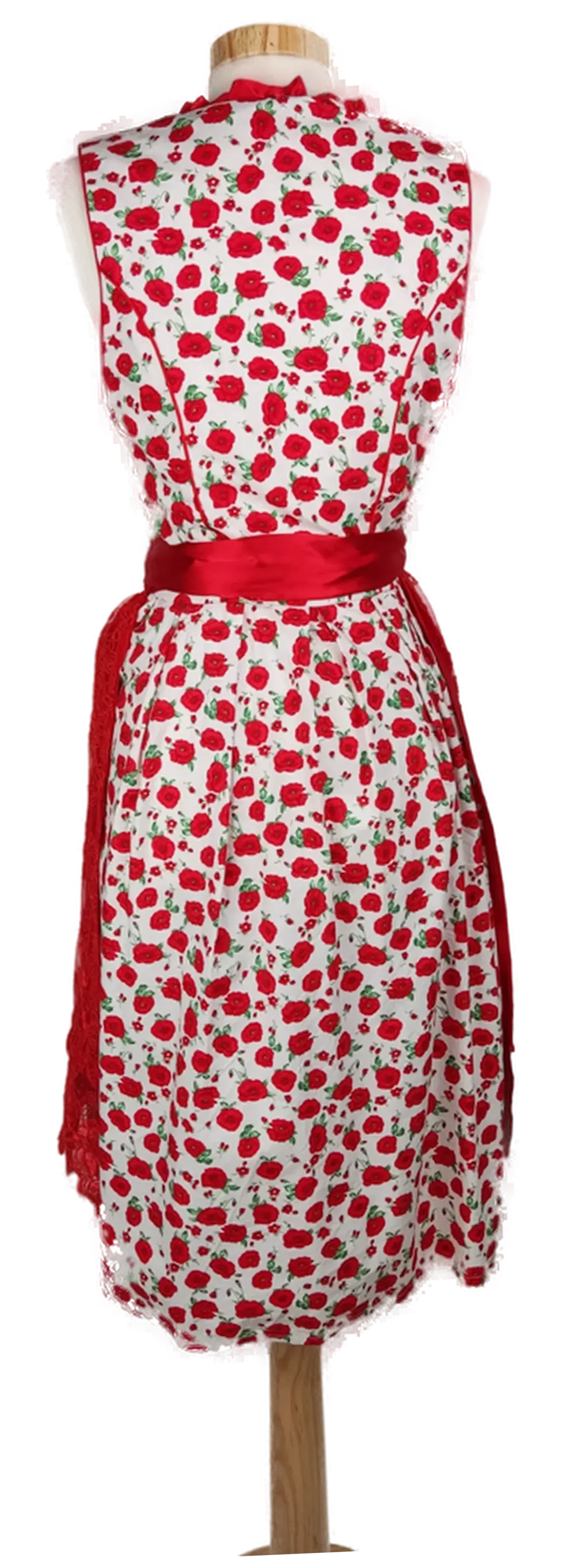 Engel Dirndl Damendirndl rot/weiß - M/38 – Bild 2