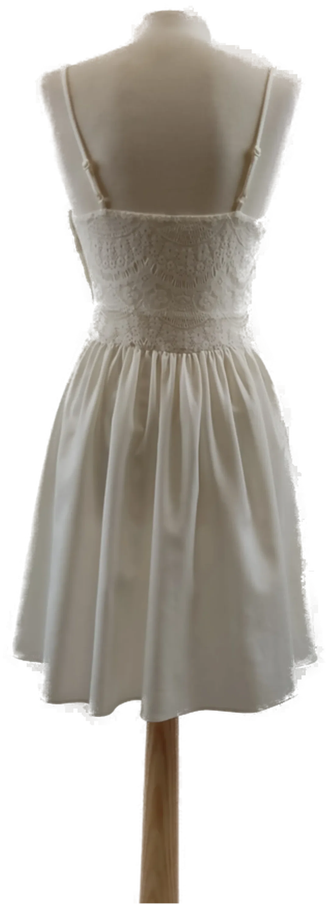 weißes Minikleid mit Trägern  – Bild 3