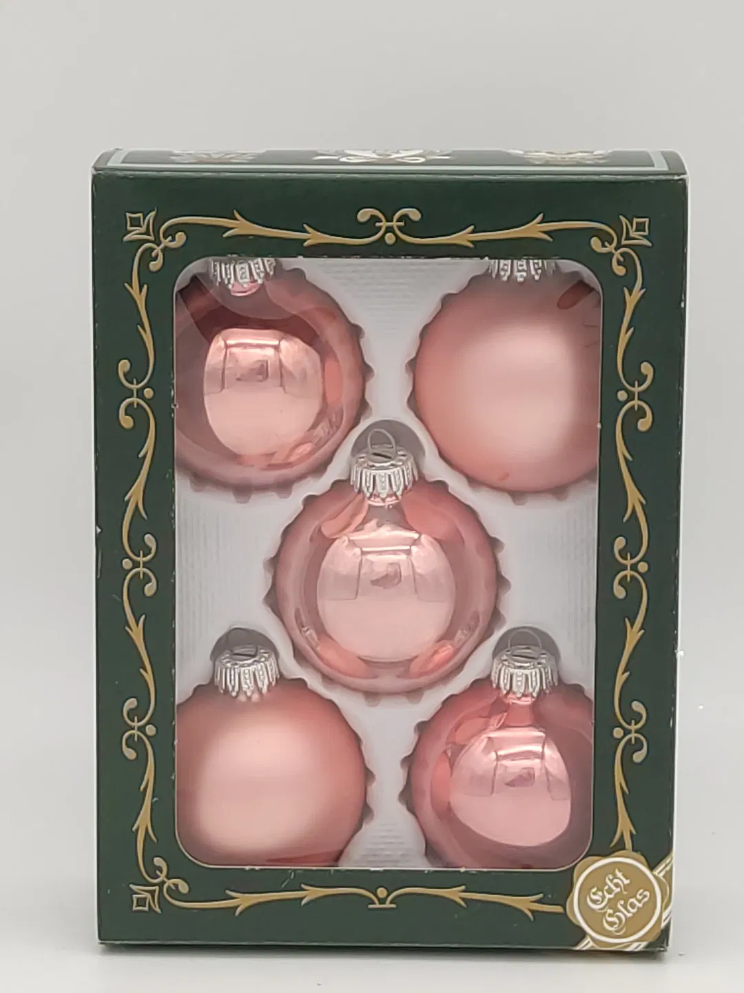 Christbaumschuck aus Glas in rosa - Bild 1