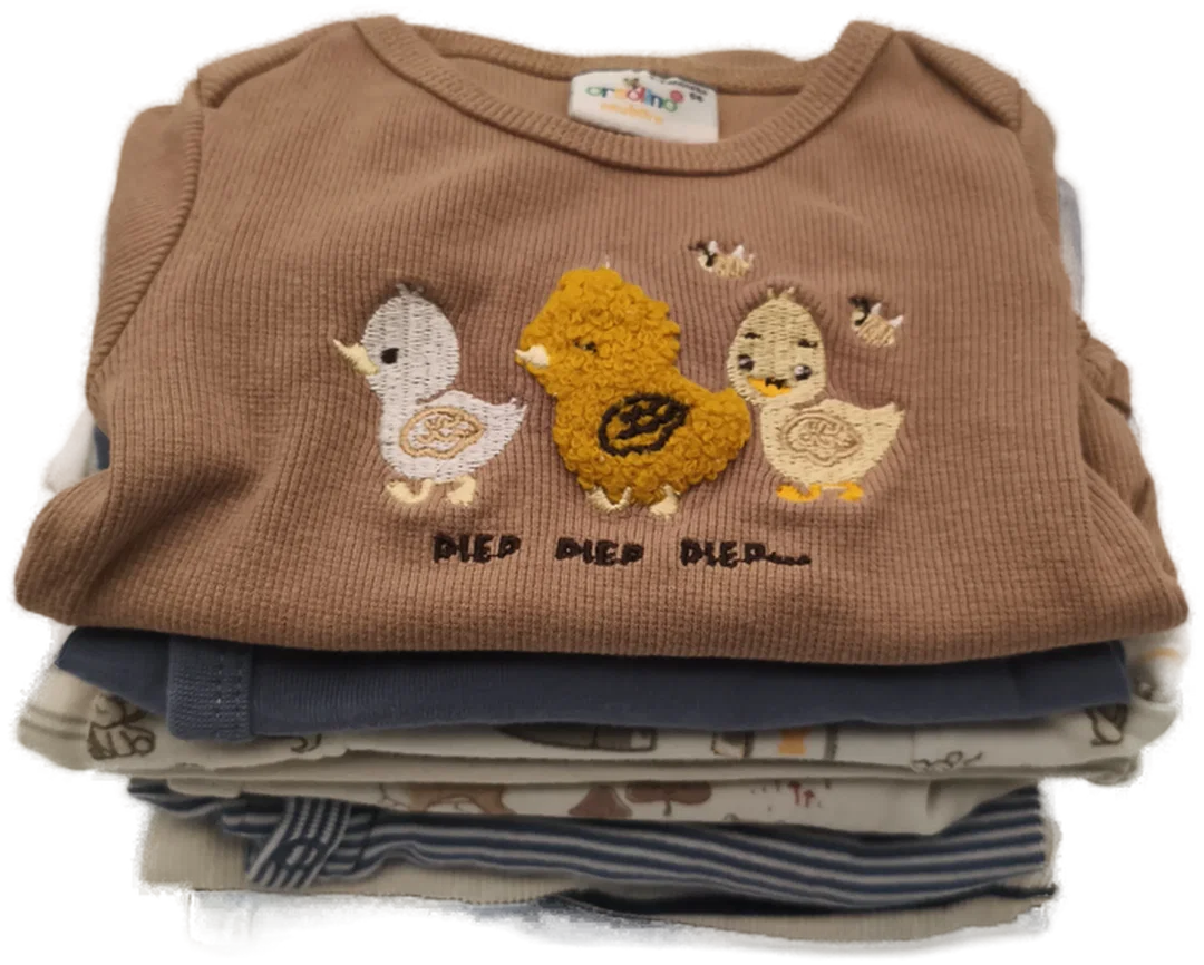 8 Stk. Langarmbody Baby, Gr. 50/56 – Bild 1