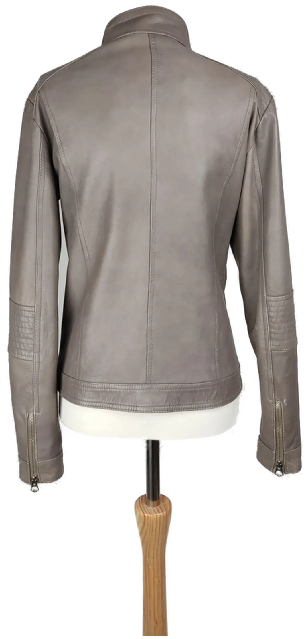 Via Montenapoleone Damen Lederjacke graubraun - L/40 – Bild 2