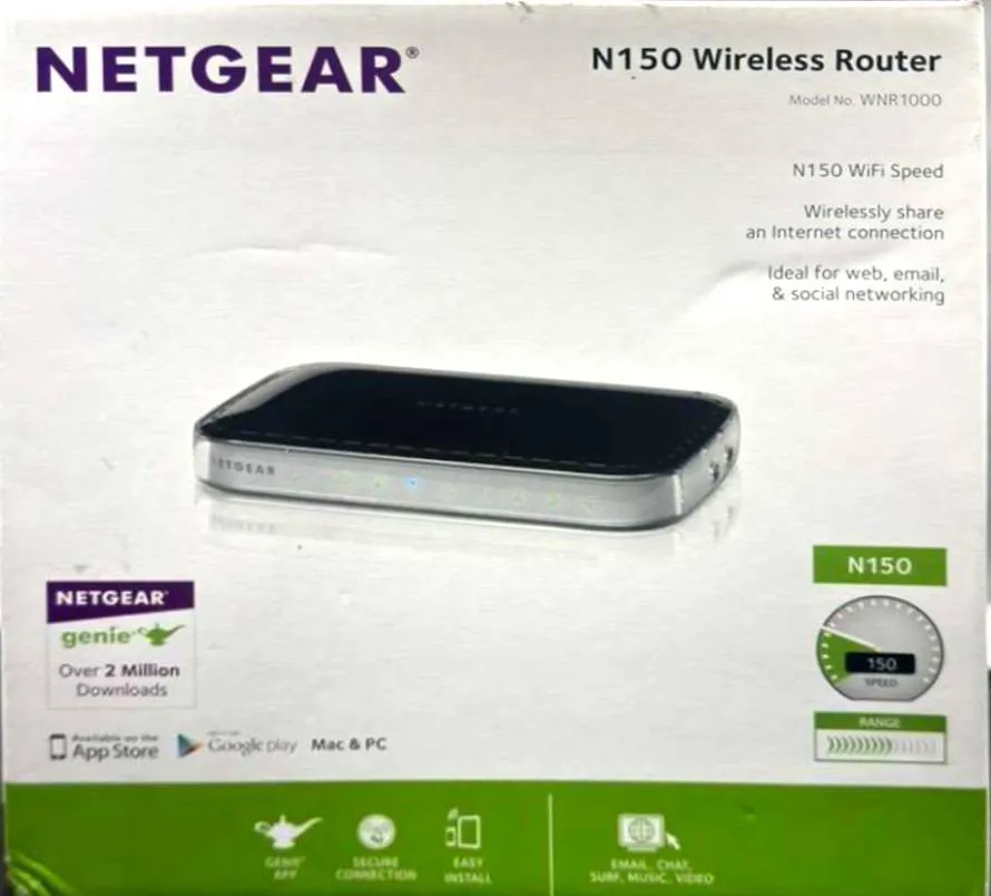 NETGEAR N150 Wireless Router (WNR1000) – WLAN-Router 150 Mbit/s – gebraucht - Bild 3
