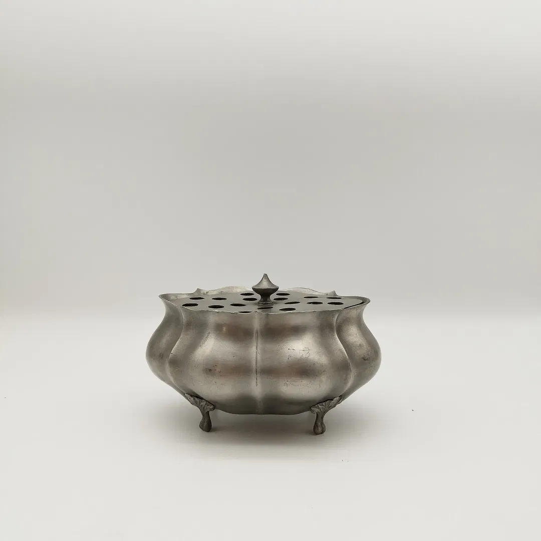 Metall-Potpourri-Schale, Zinn | Retro-Charme - Bild 1