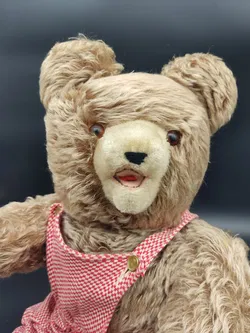 Mid Century Teddy Bär / mit Stroh gefüllt  - Bild 4