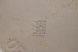 Gmundner Keramik Schüssel mit Deckel & Henkeln | Handbemalt | Streublumen-Dekor | Vintage - Bild 3