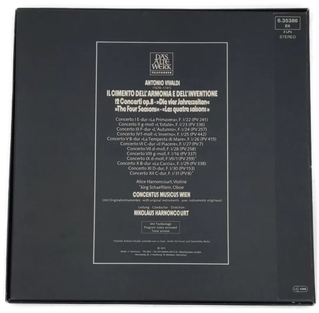LP Vinyl Antonio Vivaldi "il cimento dell´ armonia e dell´ inventione", Vintage – Bild 4