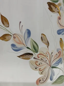 Handbemalte Glasvase Mit Blumenmotiv  | Floraler Schatz - Bild 6