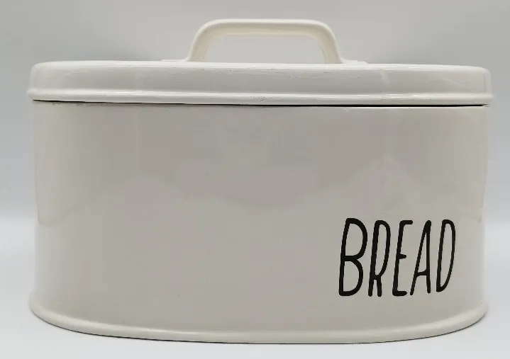 Keramik Brotbox mit Deckel, weiß  - Bild 1